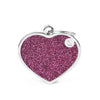 MyFamily USA ID Tags Shine Big Glitter Hearts