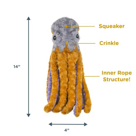 Tall Tails Rope Octopus Plush Dog Toy