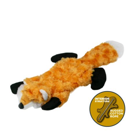 Tall Tails Stuffless Fox Plush Dog Toy