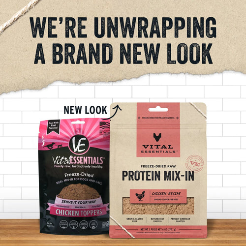 Vital Essentials Freeze-Dried Raw Protein Mix-In Chicken Recipe Ground Topper for Dogs (6 oz)