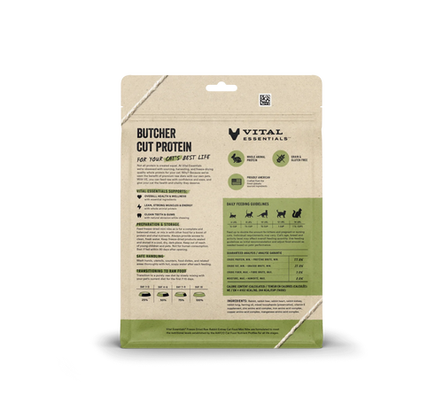 Vital Essentials Freeze-Dried Raw Rabbit Entree Mini Nibs Cat Food (8 oz)