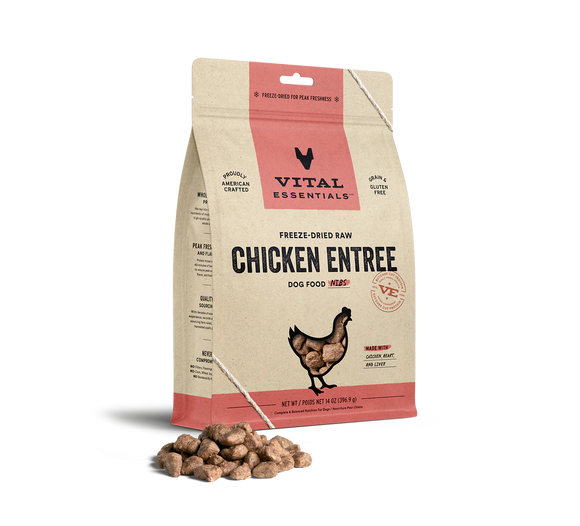 Vital Essential Freeze-Dried Raw Chicken Nibs Dog Food