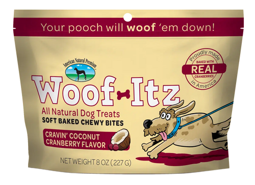 American Natural Premium Woof-Itz Cravin' Coconut Cranberry Soft Baked Dog Treats