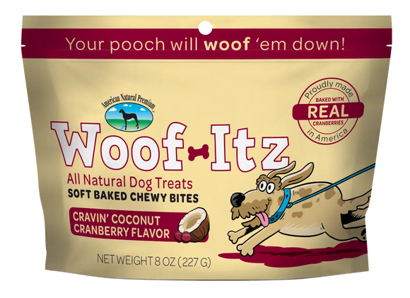 American Natural Premium Woof-Itz Cravin' Coconut Cranberry Soft Baked Dog Treats