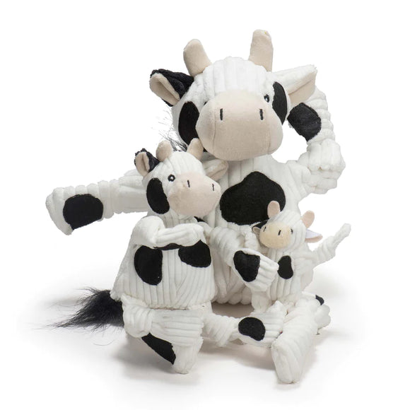 Huggle Hounds Dottie Cow Knottie Plush Dog Toy