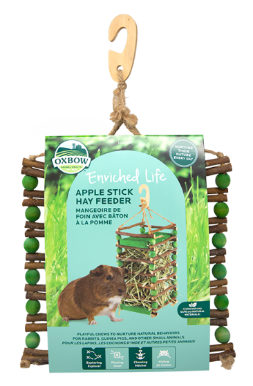 Oxbow Enriched Life Apple Stick and Hay Feeder
