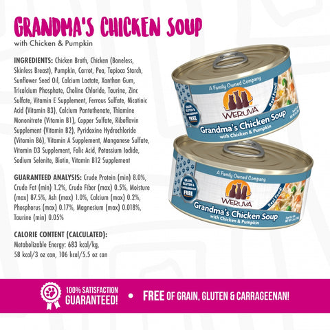 Weruva  Grandma's Chicken Soup With Chicken & Pumpkin Canned Cat Food