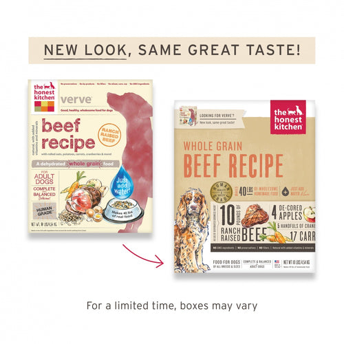 The Honest Kitchen Whole Grain Beef Recipe Dehydrated Dog Food