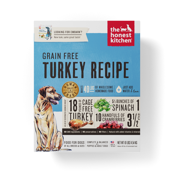 The Honest Kitchen Grain Free Turkey Recipe Dehydrated Dog Food