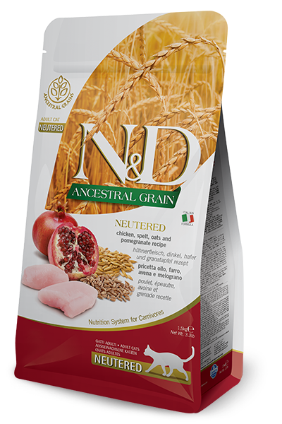 Farmina N&D Low Grain Chicken & Pomegranate Neutered Cat Food