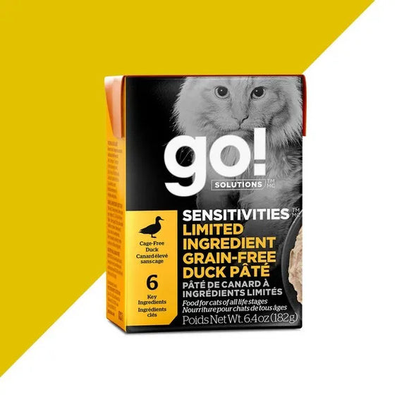 Petcurean Go! Solutions LID Duck Pate Wet Cat Food 6.4oz