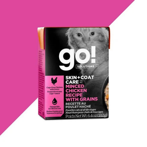 Petcurean Go! Skin & Coat Care Minced Chicken Wet Cat Food 6.4 oz