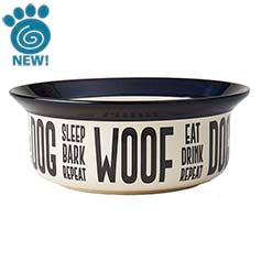 Eat, Drink, Repeat Ceramic Dog Bowls 8" 4 cups