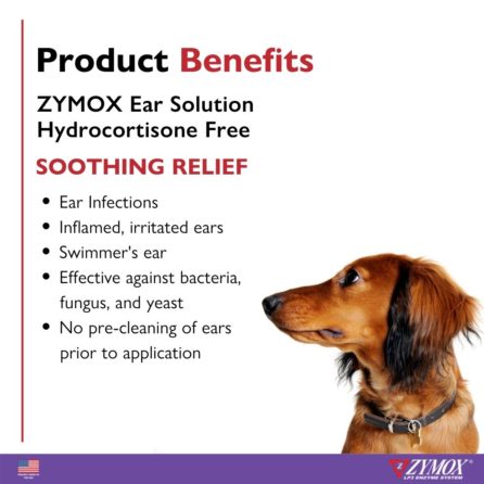 Zymox Ear Solution Hydrocortisone Free