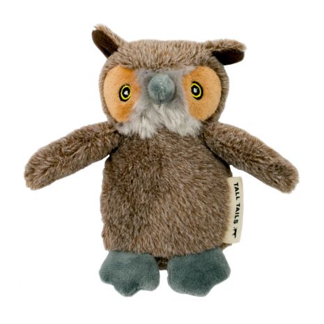 Tall Tails Plush Tiny Owl Dog Toy