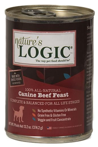 Nature's Logic Canine Grain Free Beef Feast Canned Dog Food (13.2-oz, case of 12)