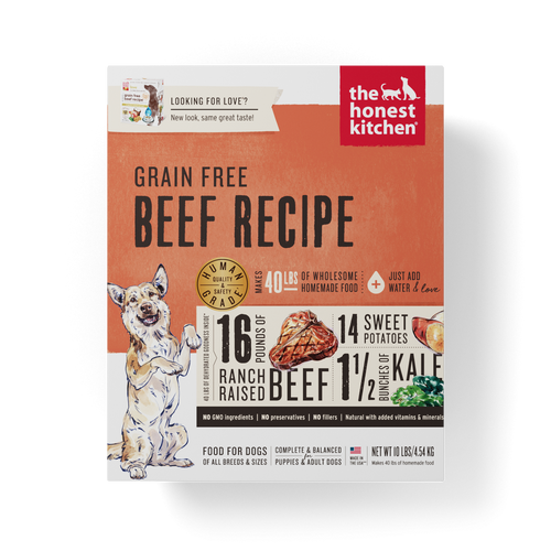 The Honest Kitchen Grain Free Beef Recipe Dehydrated Dog Food