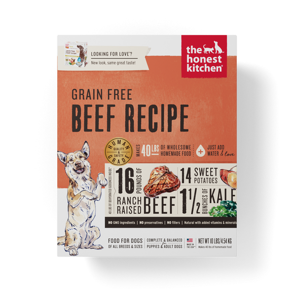 The Honest Kitchen Grain Free Beef Recipe Dehydrated Dog Food