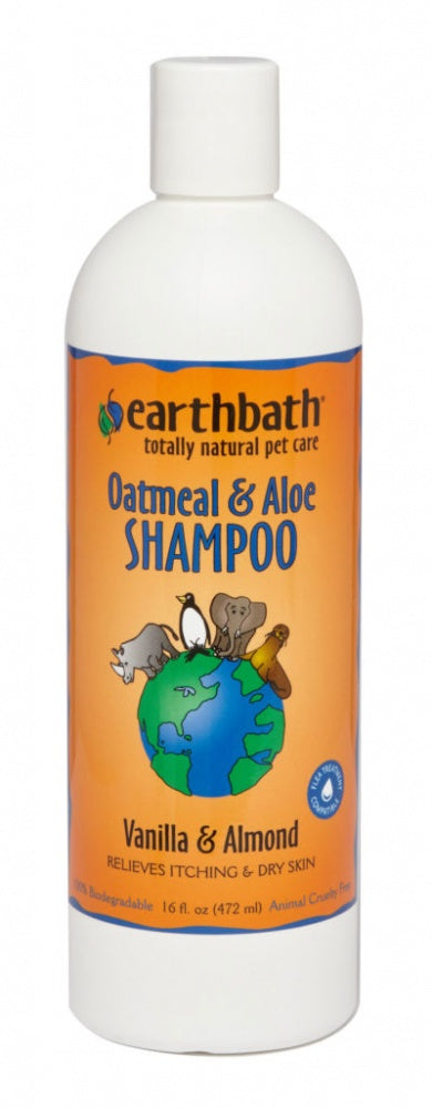 Earthbath Vanilla & Almond Oatmeal & Aloe Shampoo for Dogs and Cats (16 oz.)