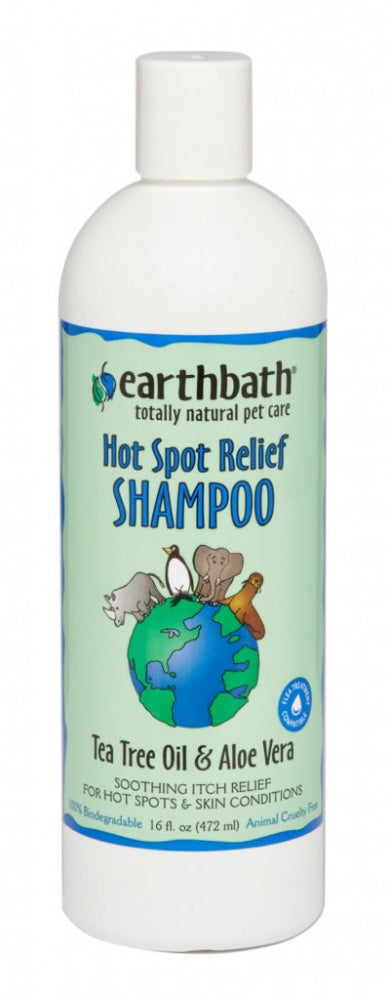 Earthbath Hot Spot relief Tea Tree and Aloe Shampoo for Dogs and Cats