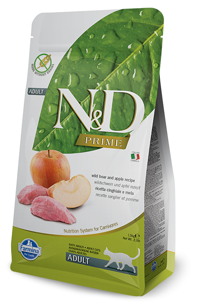 Farmina N&D Prime Formula Wild Boar & Apple Adult Cat Food