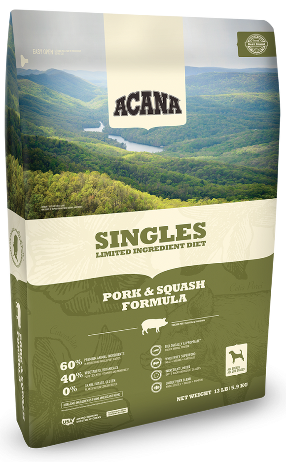 ACANA Singles Limited Ingredient Diet Pork and Squash Formula Grain Free Dry Dog Food