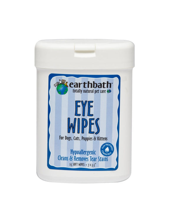 Earthbath Eye Wipes for Dogs and Cats (25 count)