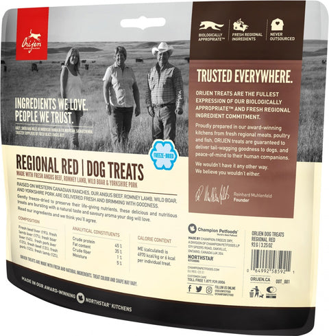 ORIJEN Freeze Dried Regional Red Dog Treats