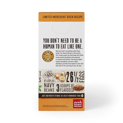 The Honest Kitchen Limited Ingredient Duck Recipe Dehydrated Dog Food