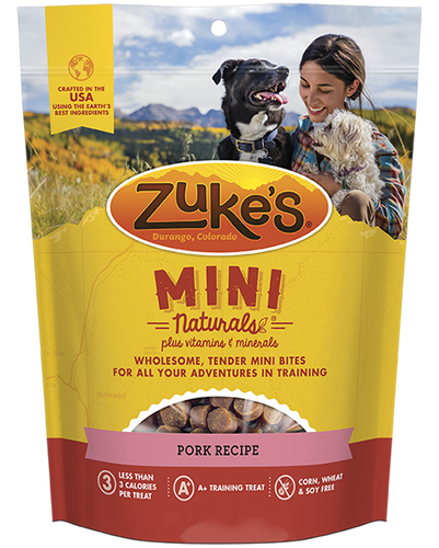 Zukes Roasted Pork Mini Naturals Dog Treats