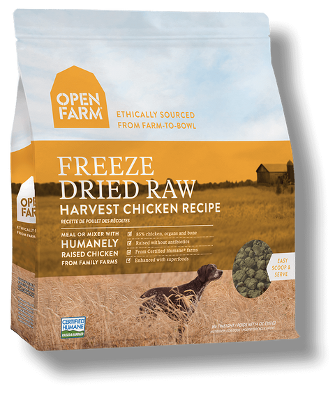 Open Farm Grain Free Harvest Chicken Recipe Freeze Dried Raw Dog Food