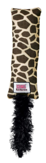 KONG Kickaroo Plush Catnip Filled Giraffe Print Cat Toy