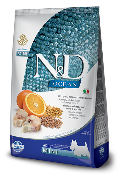 Farmina N&D Ancestral Grain Ocean Fish & Orange Mini Dry Dog Food