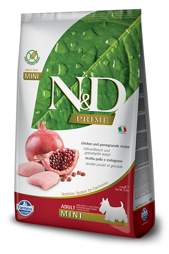 Farmina Prime N&D Natural and Delicious Grain Free Mini Adult Chicken & Pomegranate Dry Dog Food