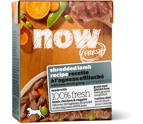 Petcurean Now Fresh Grain Free Shredded Lamb Recipe with Bone Broth Gravy Wet Dog Food