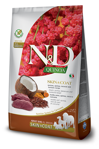 Farmina N&D Quinoa Skin & Coat Venison Medium & Maxi Dog Food