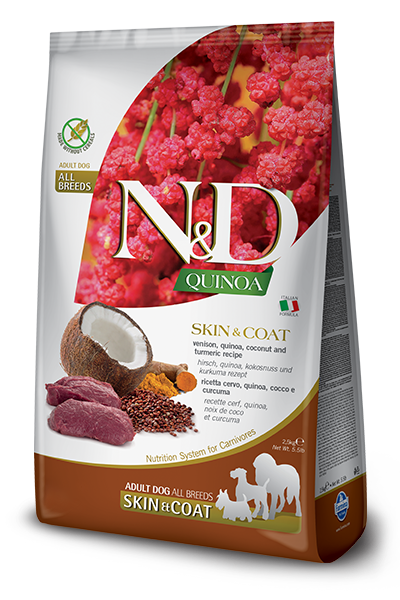 Farmina N&D Quinoa Skin & Coat Venison Medium & Maxi Dog Food