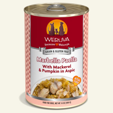 Weruva Marbella Paella with Mackerel & Pumpkin in Aspic Canned Dog Food