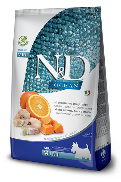 Farmina N&D Ocean Codfish Pumpkin & Orange Mini Dry Dog Food