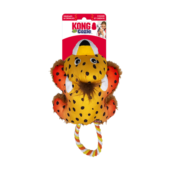 KONG Cozie Tuggz Cheetah Dog Toy