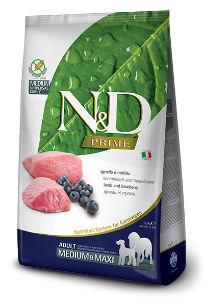 Farmina N&D Prime Lamb & Blueberry Med/Maxi Adult Dry Dog Food