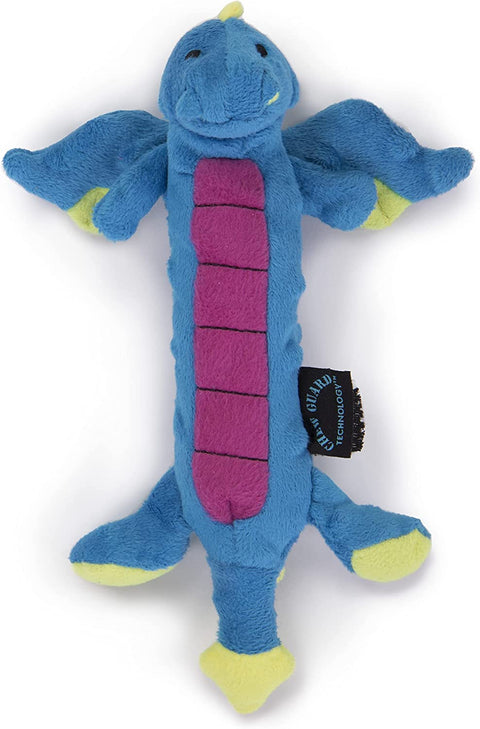 Go Dog Skinny Dragon Squeaker Plush Dog Toy