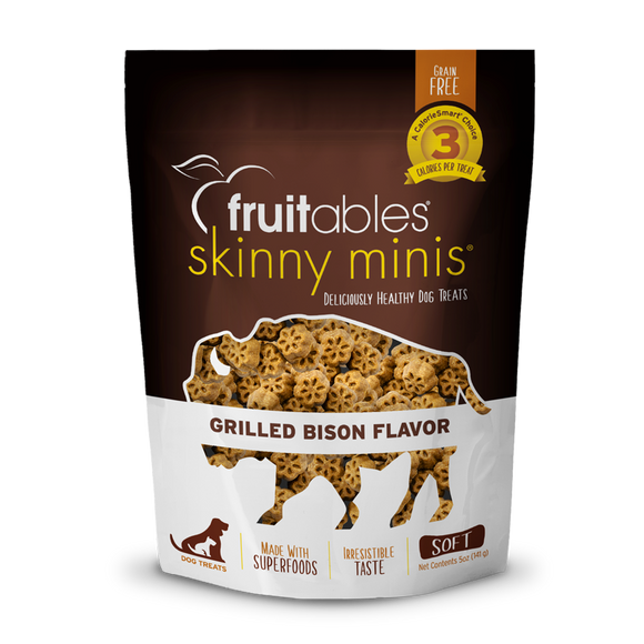 Fruitables Skinny Minis Grilled Bison Flavor Soft Dog Treats