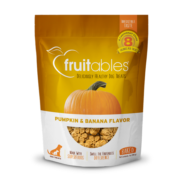 Fruitables Pumpkin & Banana Flavor Dog Treats 7 oz