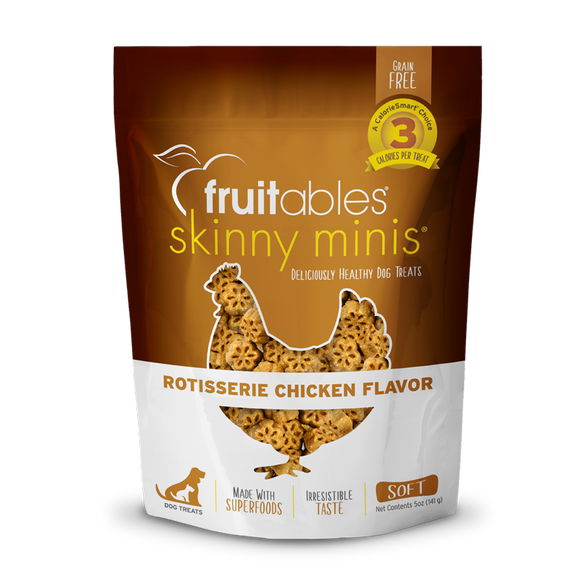 Fruitables Skinny Minis Rotisserie Chicken Flavor Soft Dog Treats