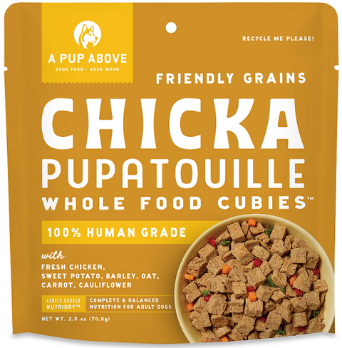 A Pup Above Whole Food Cubies Friendly Grains Chicka Pupatouille Dry Dog Food