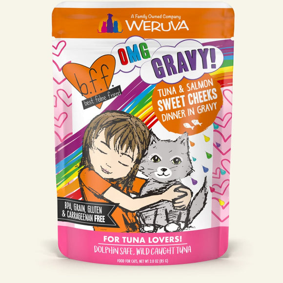 Weruva BFF Tuna & Salmon Sweet Cheeks Recipe Pouches Wet Cat Food (3-oz pouch)
