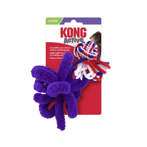 Kong Cat Active Rope Cat Toy Red & Purple 2 pack