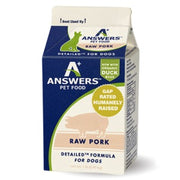 Answers Frozen Raw Detailed Dog Food Pork