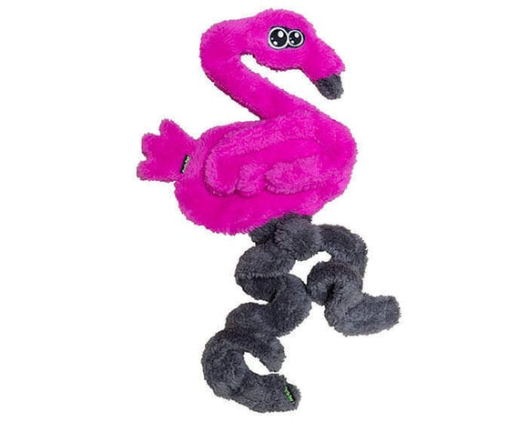 Cycle Dog Duraplush Springy Flamingo Dog Toy (18 x 9 x 1 inches)